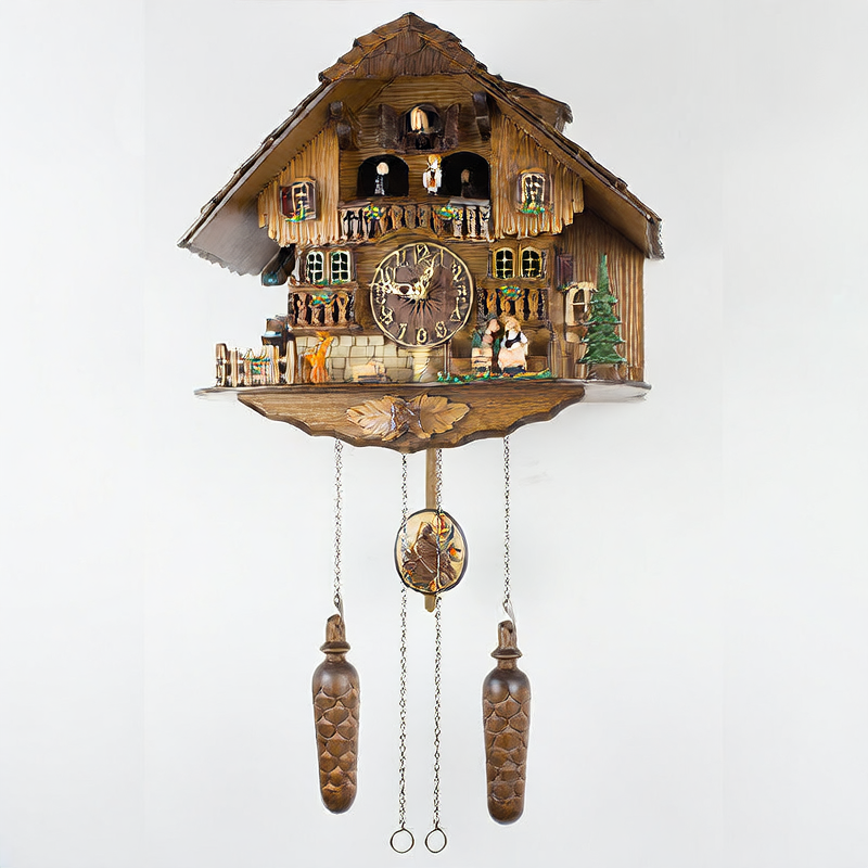 Quartz Cuckoo Wall Clock with Light Control