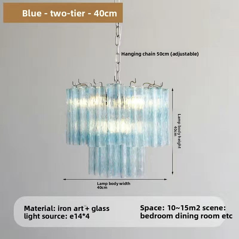 French Style Modern Chandelier with Glass Shade