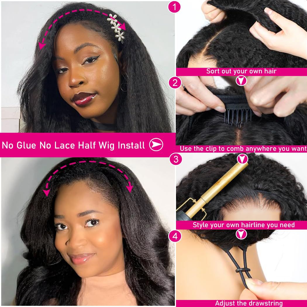 Human Hair Half Wig 4