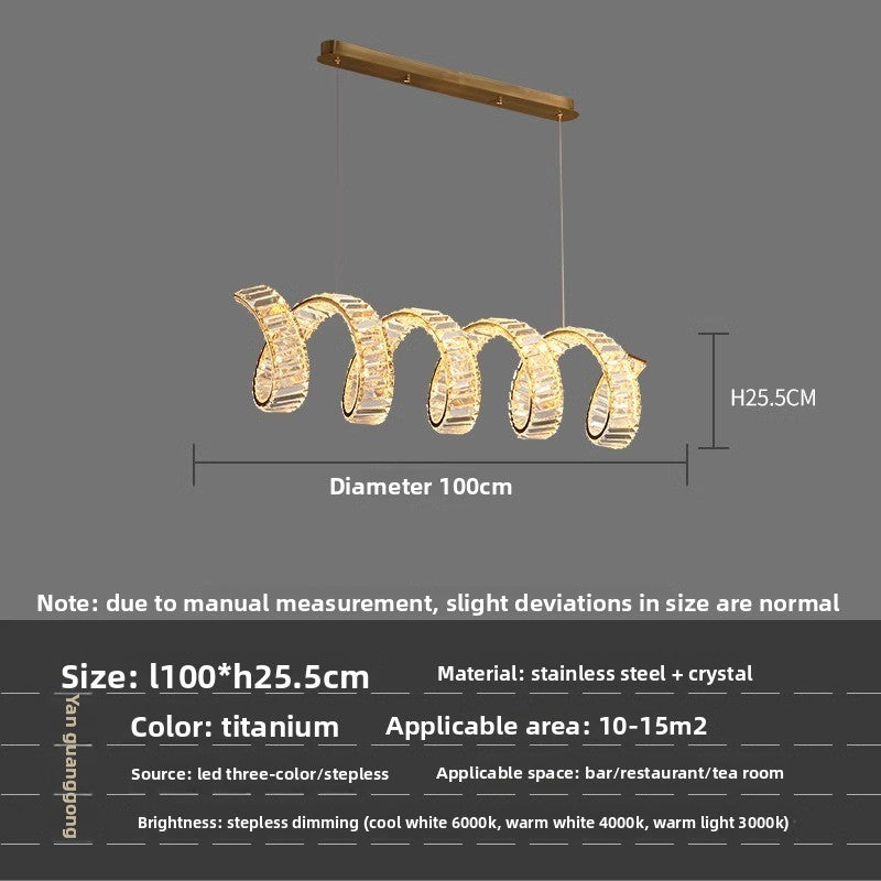 Spiral Crystal LED Chandelier Modern Luxury Design