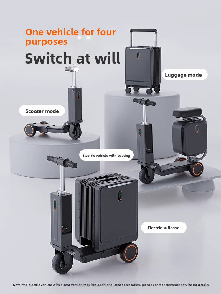 20-Inch Ride-On Electric Luggage with Pull Handle for Airports Global Swanky 02