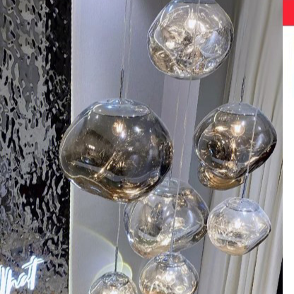Minimalist Glass Lava Chandelier
