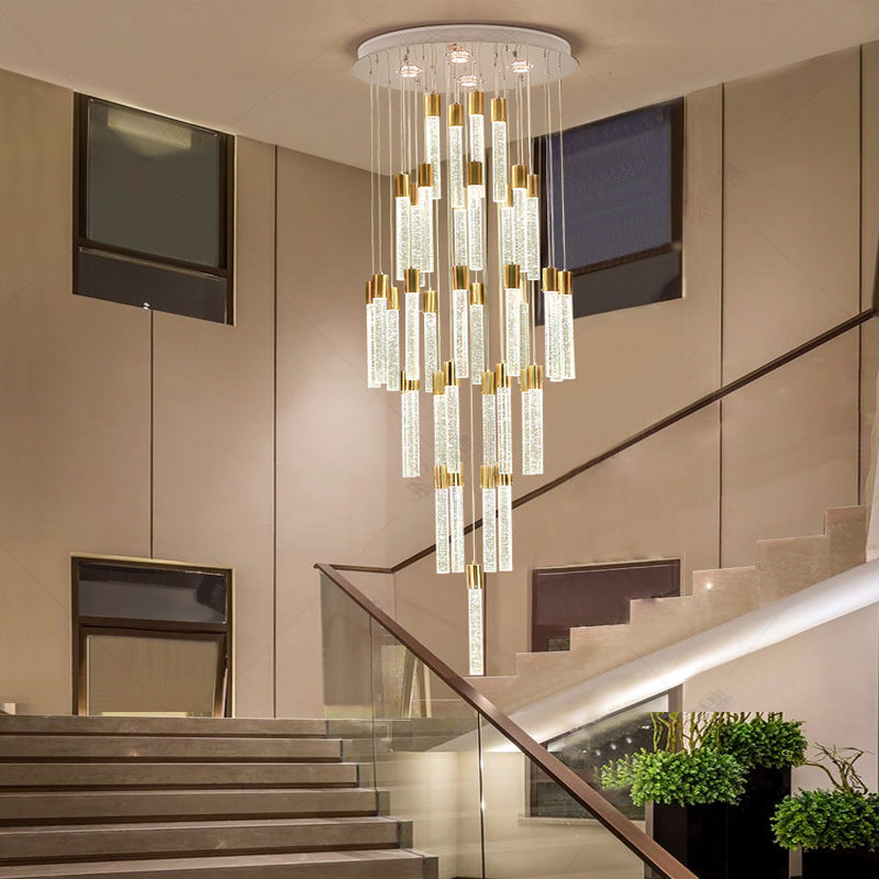 Modern Crystal Staircase Chandelier Lighting 2