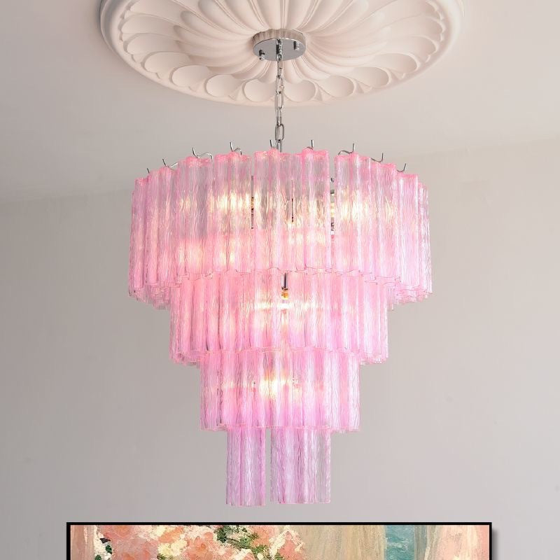 French Style Modern Chandelier with Glass Shade 1