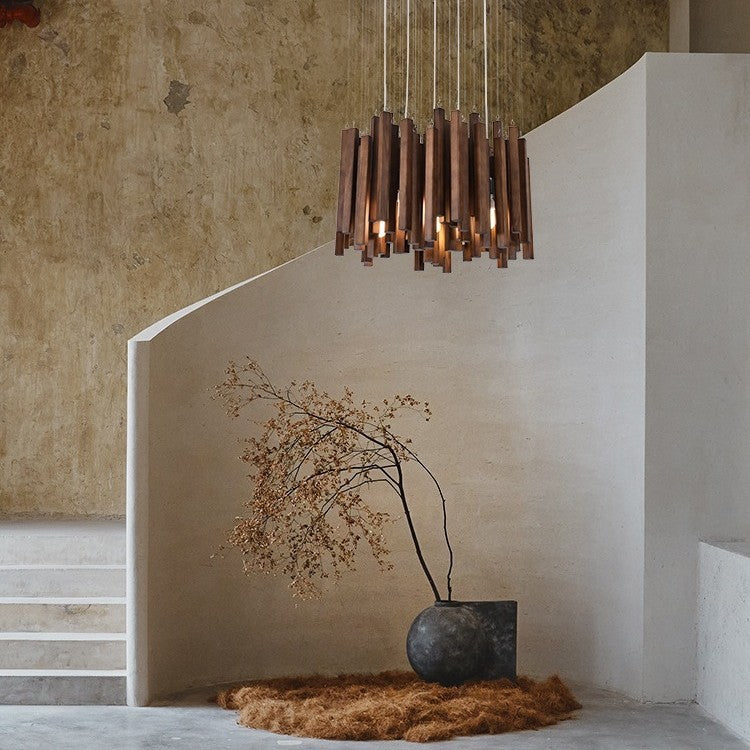Designer Wood LED Chandelier for Living Room Dining Area 3