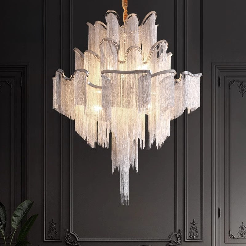Light luxury tassel chandelier 2