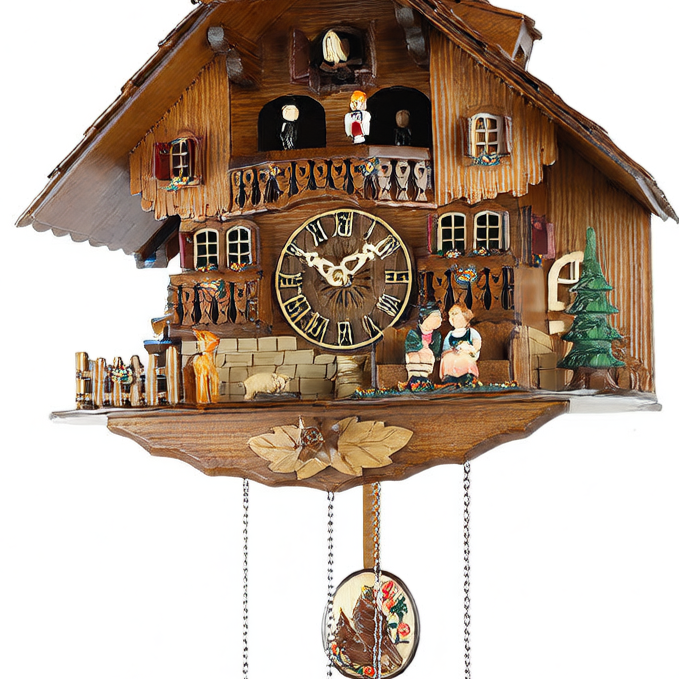 Quartz Cuckoo Wall Clock with Light Control