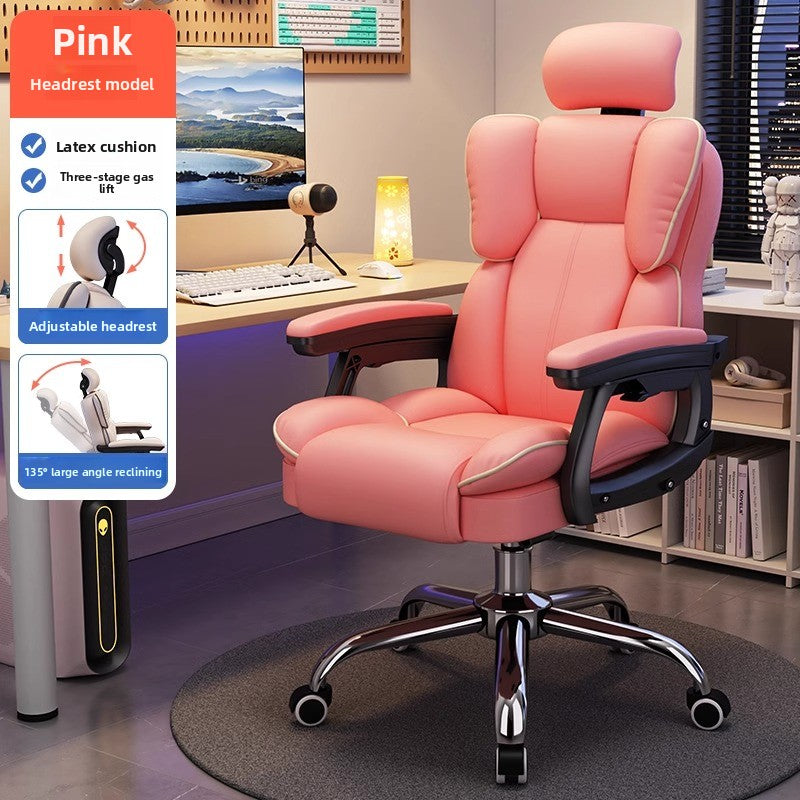 Gaming Chair for Living Room - Ergonomic Office Chair with Footrest, High Back Metal Armchair for Adults