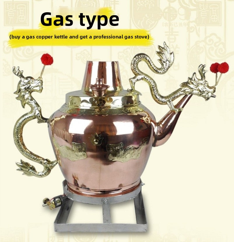 Traditional Dragon Spout Copper Cooking Pot