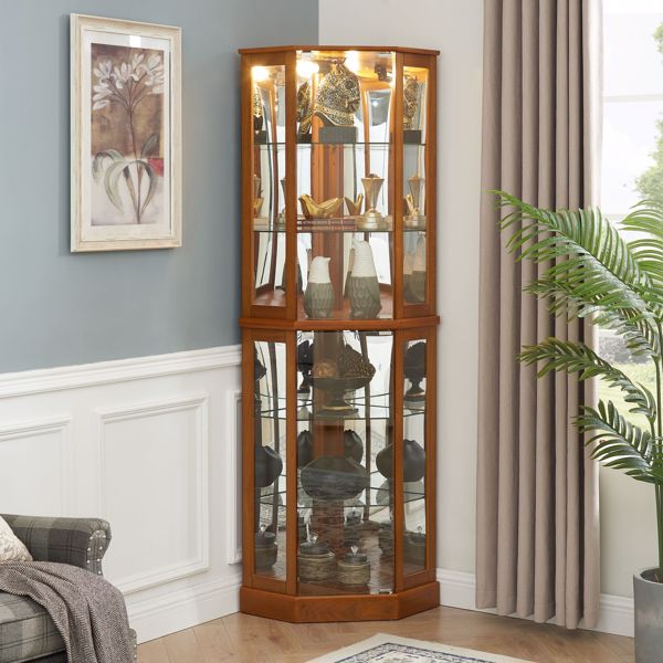 6-tier corner display case for rare items