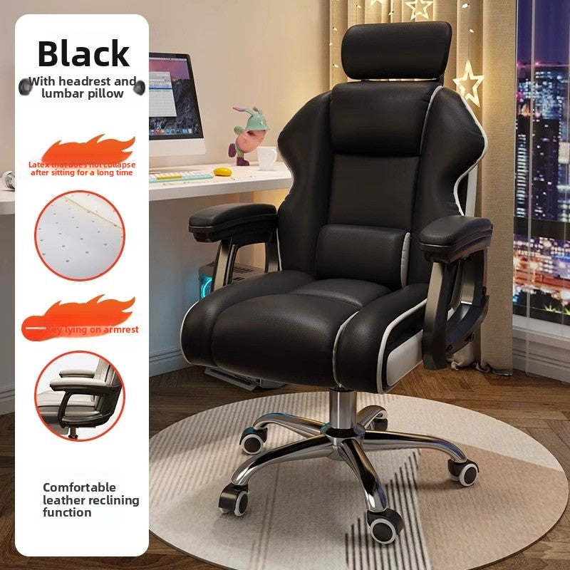 Gaming Chair for Living Room - Ergonomic Office Chair with Footrest, High Back Metal Armchair for Adults