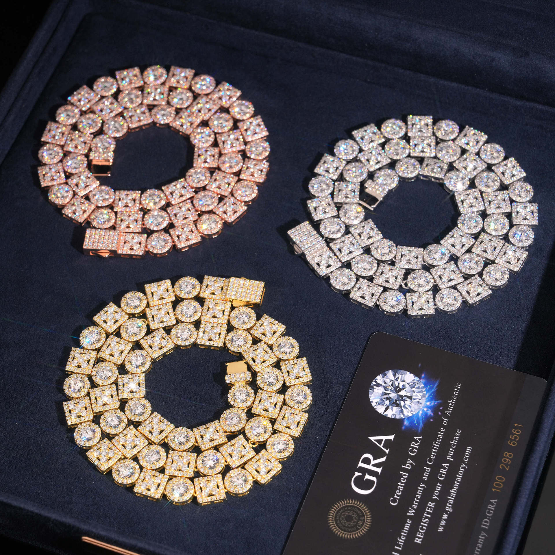 S925 Silver Moissanite Geometric Jewelry Set 3