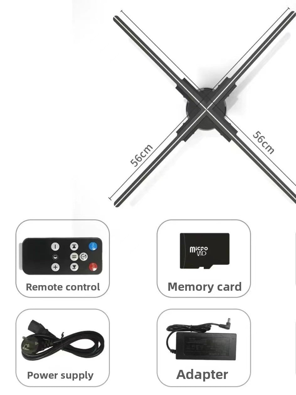 Naked-Eye 3D Holographic Projection Fan