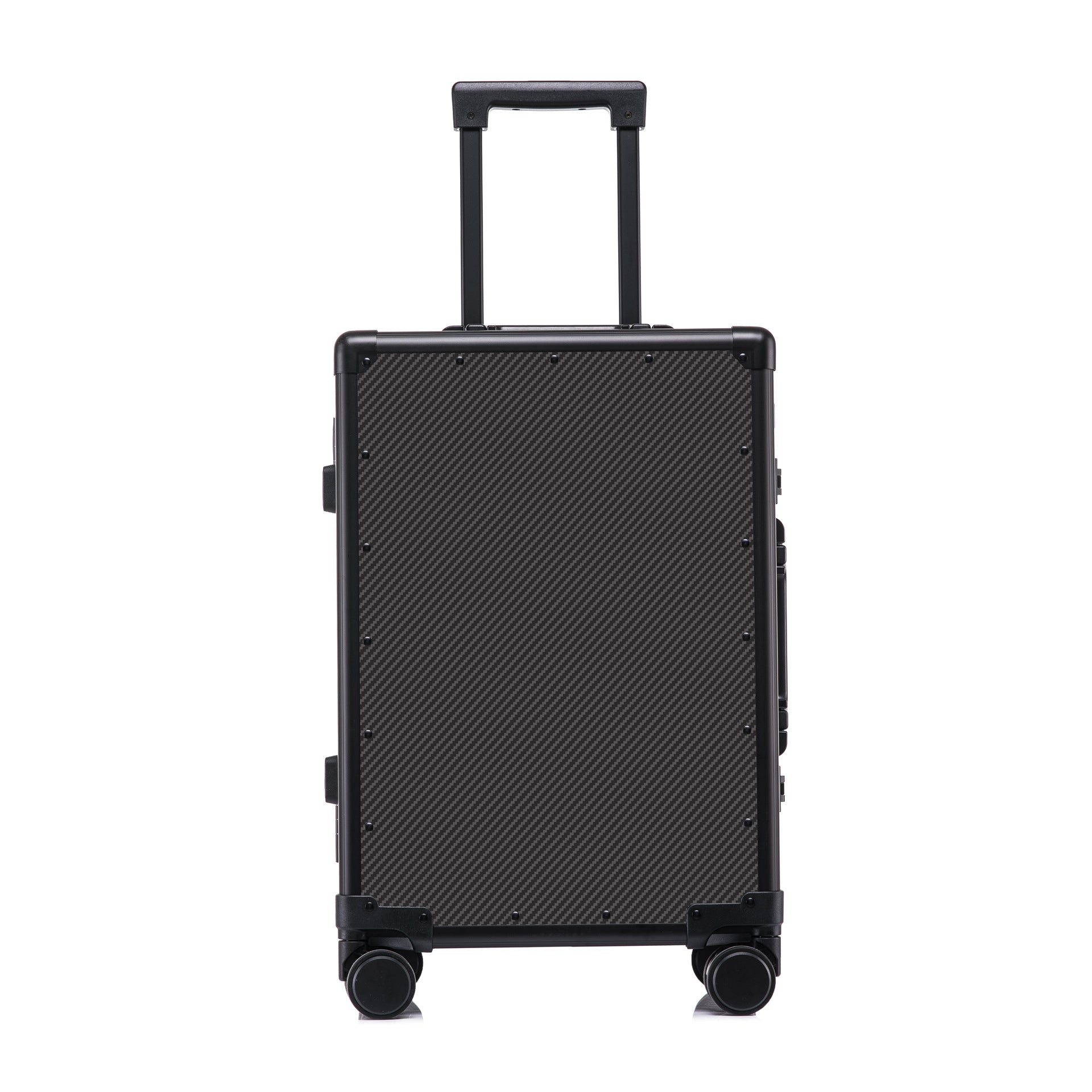 Carbon Fiber Carry On Luggage TSA Lock Spinner Suitcase Zipperless Design, Silent 360° Wheels, Aluminum Frame, Business Travel Bag