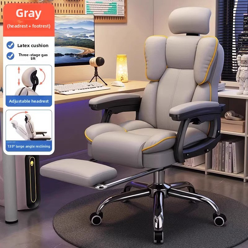 Gaming Chair for Living Room - Ergonomic Office Chair with Footrest, High Back Metal Armchair for Adults
