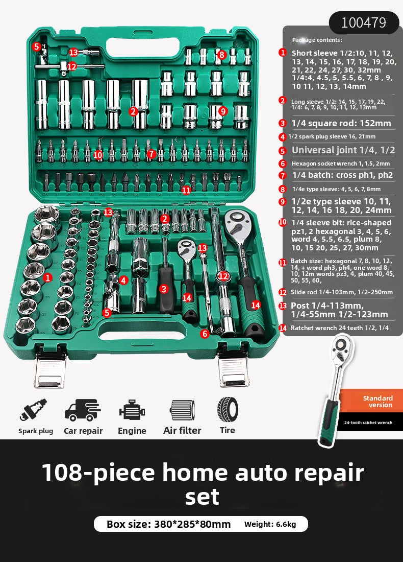 Ratchet Wrench Socket Set Automotive Repair Tools