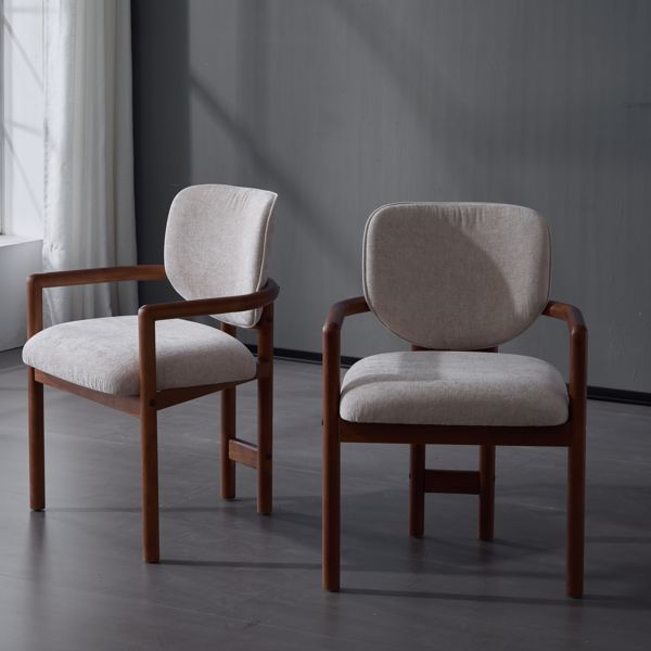 Dining Chairs Set of 2 Upholstered Arm Chairs 3