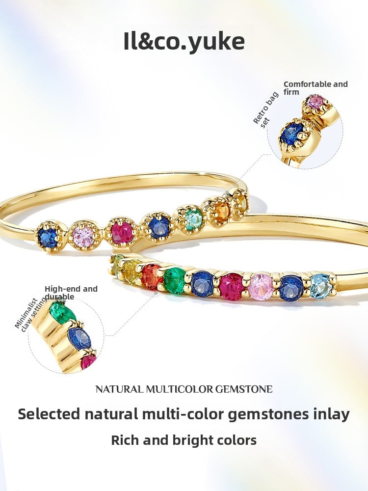 Rainbow gemstone ring 2