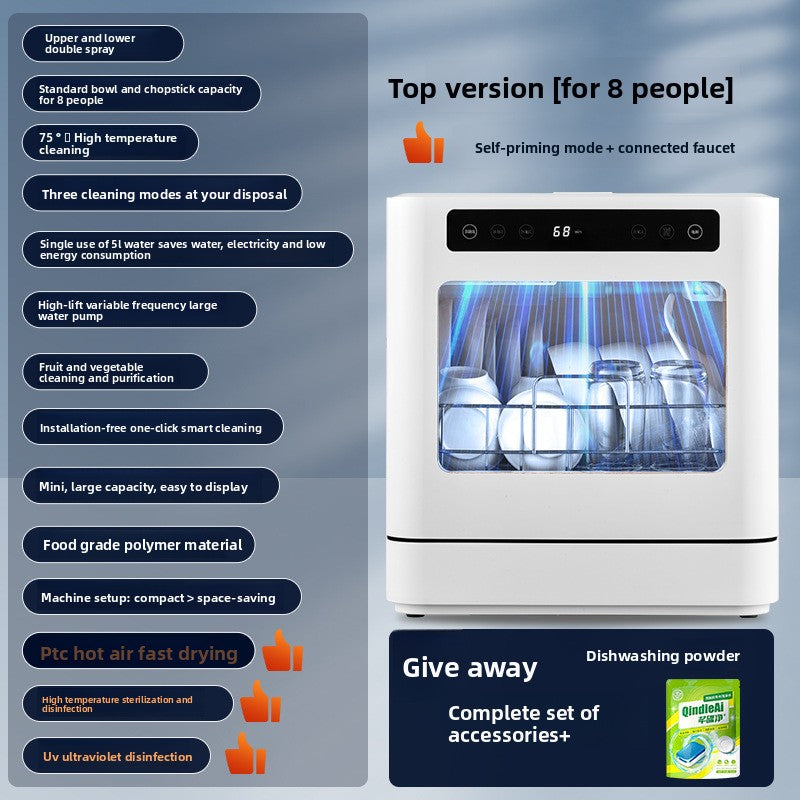 Compact Dish Washing Machine for Home Kitchen Convenience