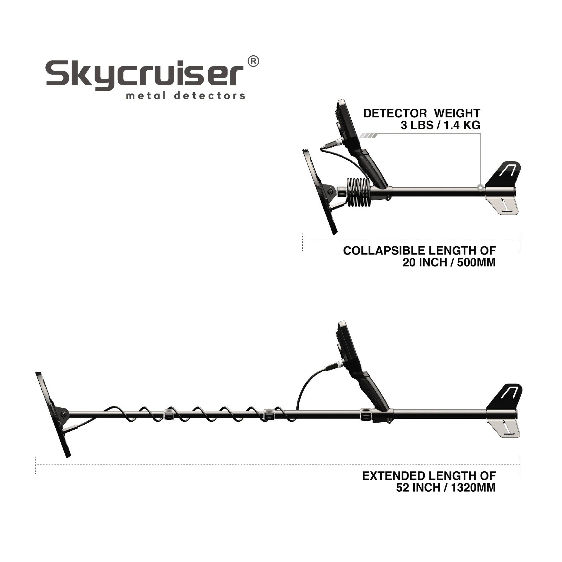 Waterproof Rechargeable Metal Detector