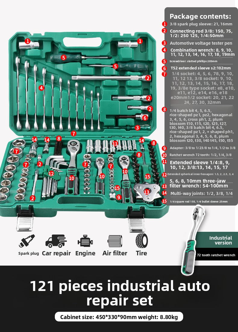 Ratchet Wrench Socket Set Automotive Repair Tools