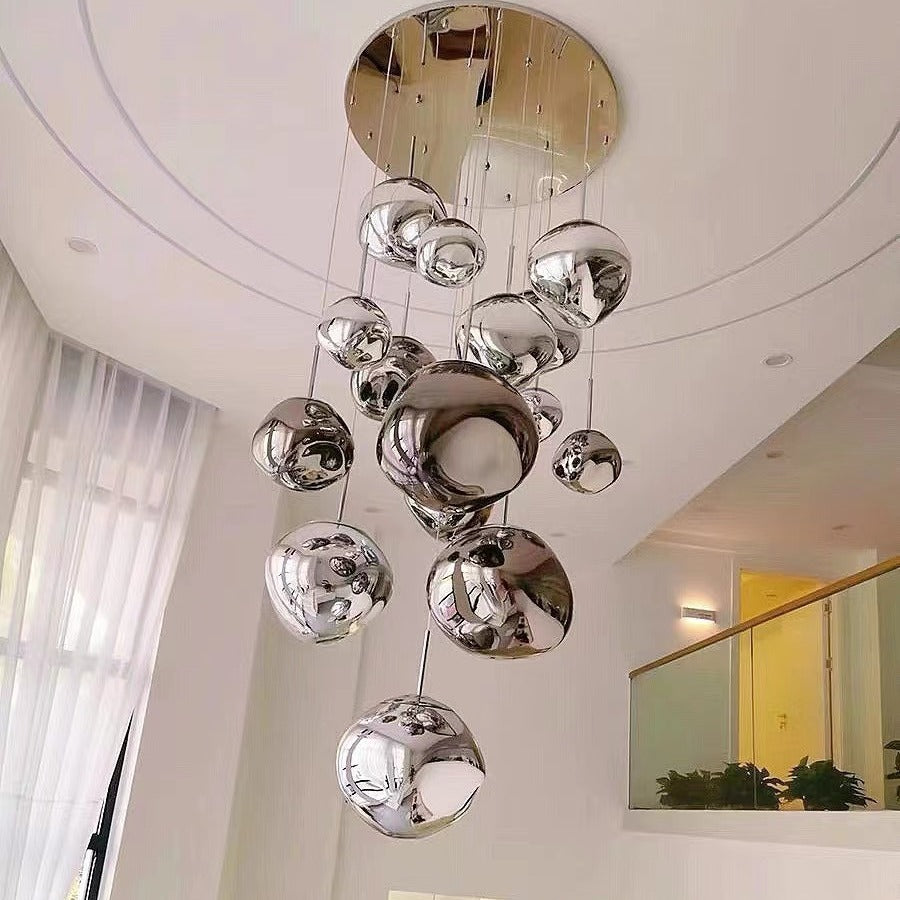 Minimalist Glass Lava Chandelier
