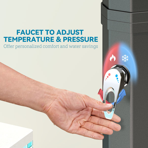 Solar heated shower