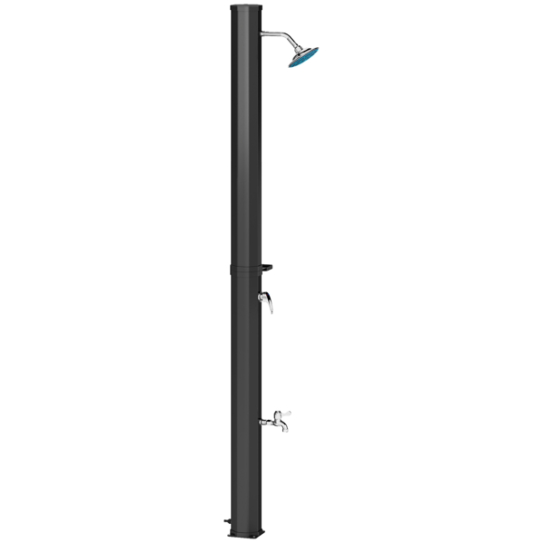 Solar heated shower