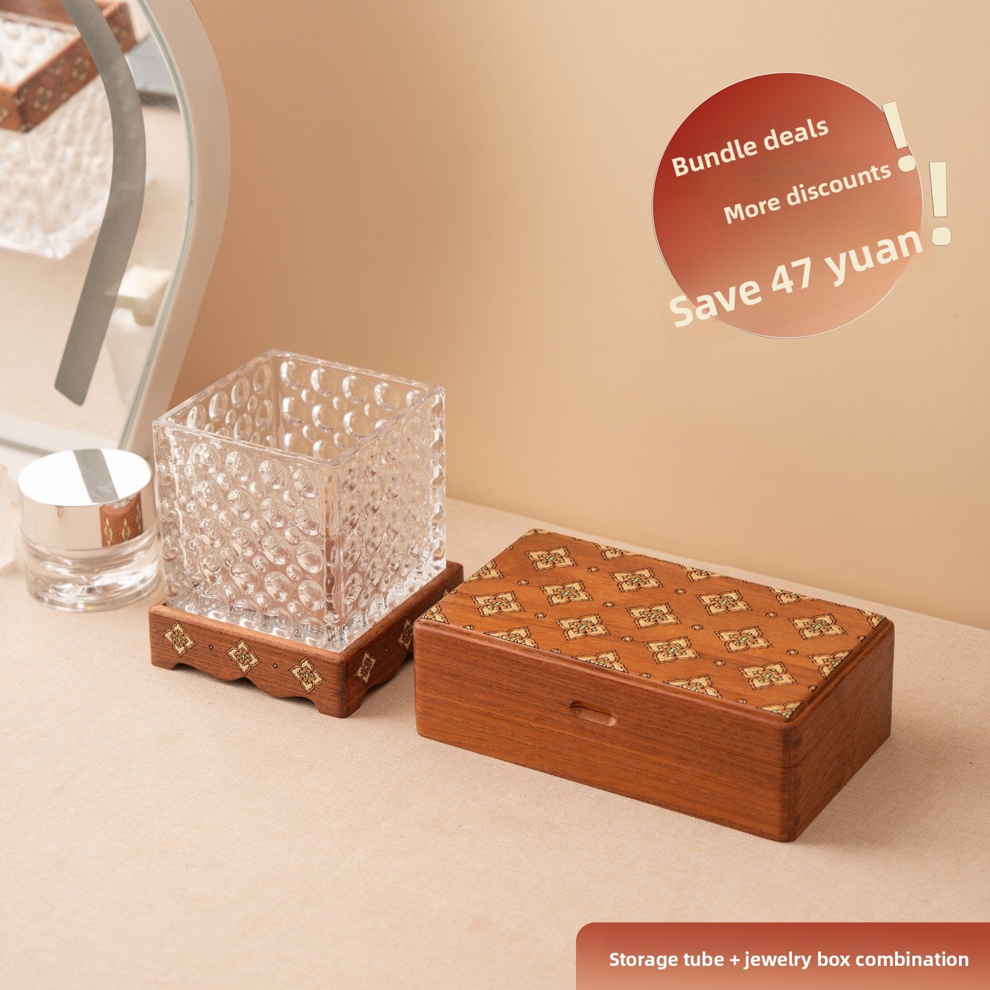 Portable Rosewood Jewelry Box