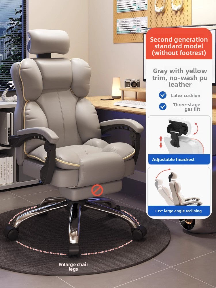Gaming Chair for Living Room - Ergonomic Office Chair with Footrest, High Back Metal Armchair for Adults