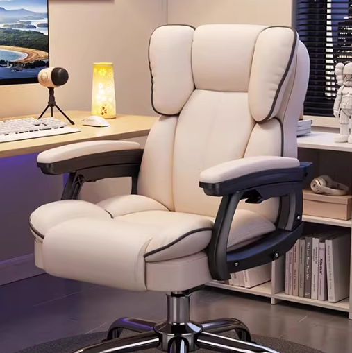 Gaming Chair for Living Room - Ergonomic Office Chair with Footrest, High Back Metal Armchair for Adults