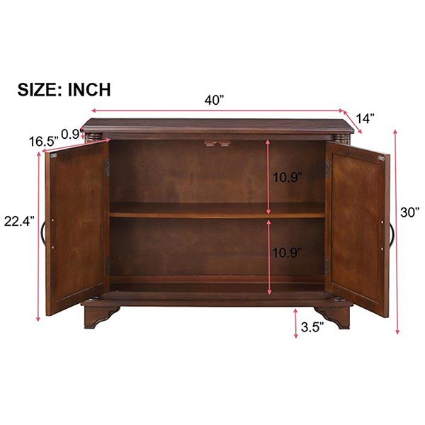 Control table with storage shelves 3