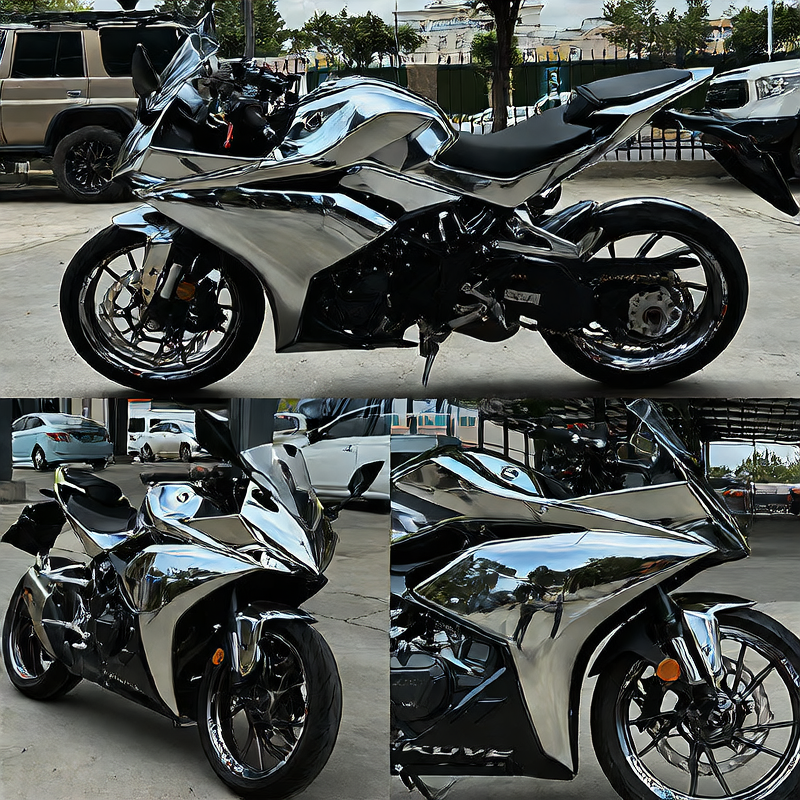 PET Electroplated Silver Color Changing Film for Vehicles