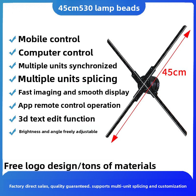 3D Holographic Display Fan Advertising Projector 4
