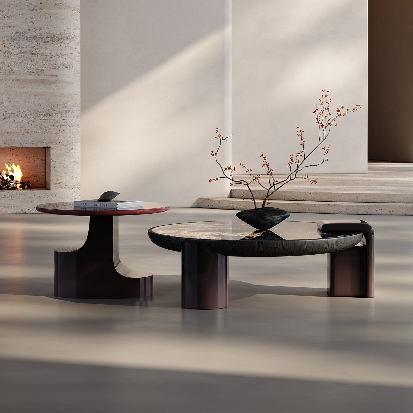 Italian Minimalist Slate Coffee Table 2
