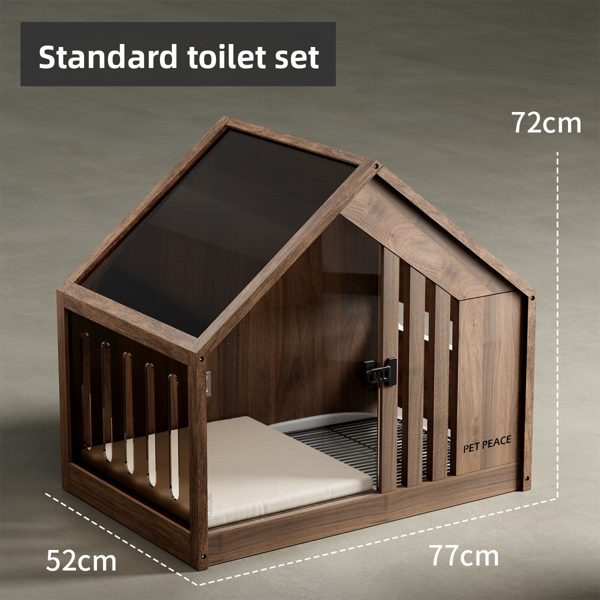 Wooden Dog Cage with Toilet Tray