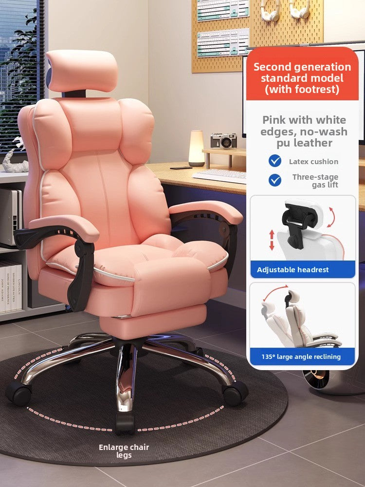 Gaming Chair for Living Room - Ergonomic Office Chair with Footrest, High Back Metal Armchair for Adults