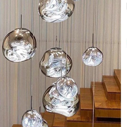 Minimalist Glass Lava Chandelier