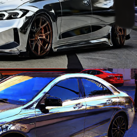 PET Electroplated Silver Color Changing Film for Vehicles