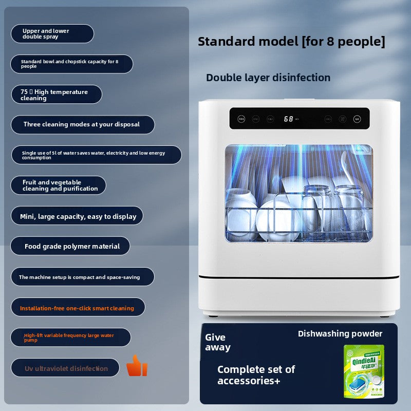 Compact Dish Washing Machine for Home Kitchen Convenience