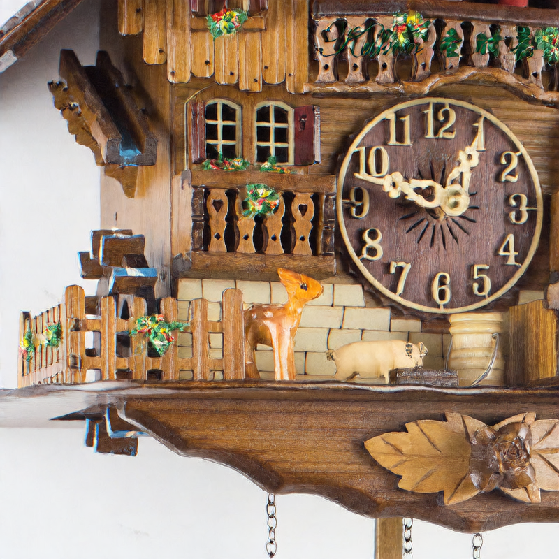 Quartz Cuckoo Wall Clock with Light Control