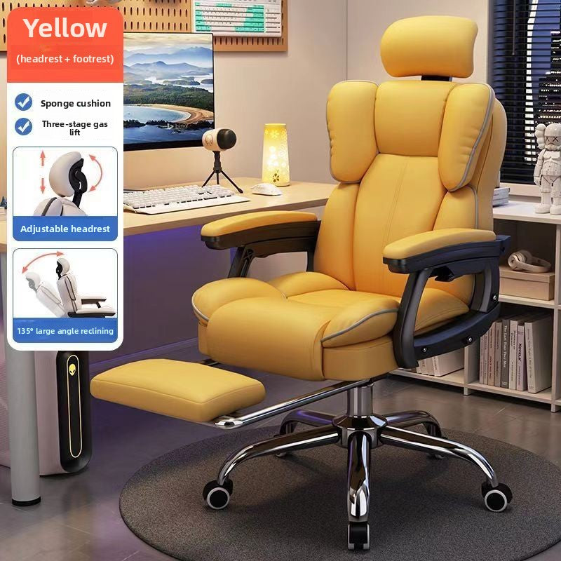 Desk Chair with Footrest, Ergonomic Executive Office Chair, Adjustable Headrest, Reclining Computer Chairs, for Home and Meeting Rooms Desk Chair