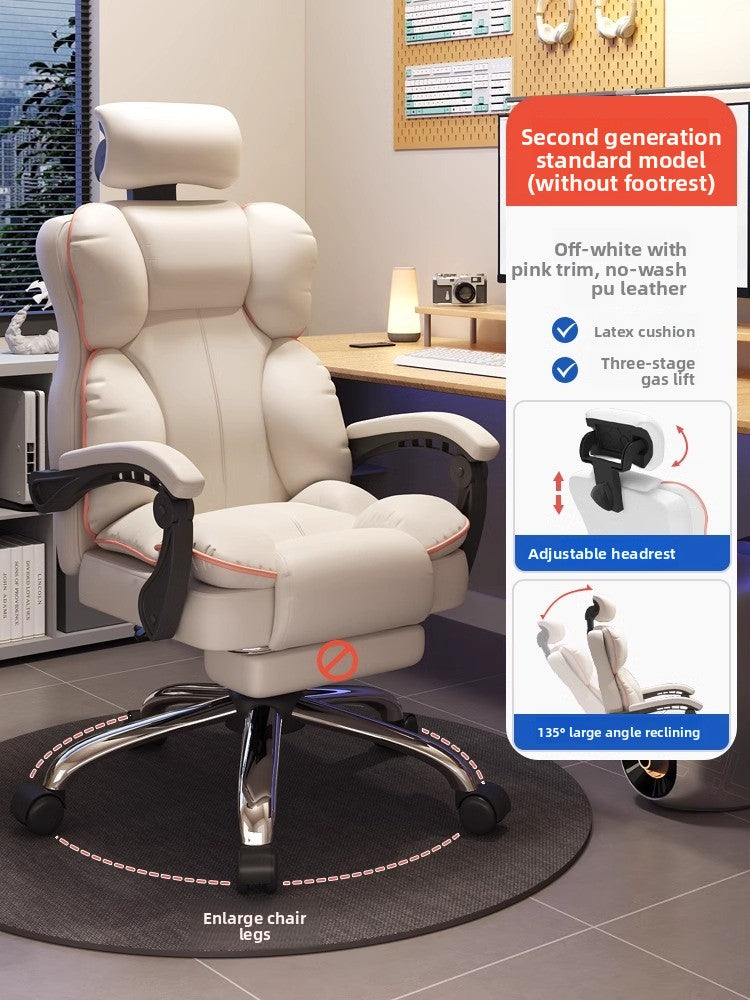 Gaming Chair for Living Room - Ergonomic Office Chair with Footrest, High Back Metal Armchair for Adults