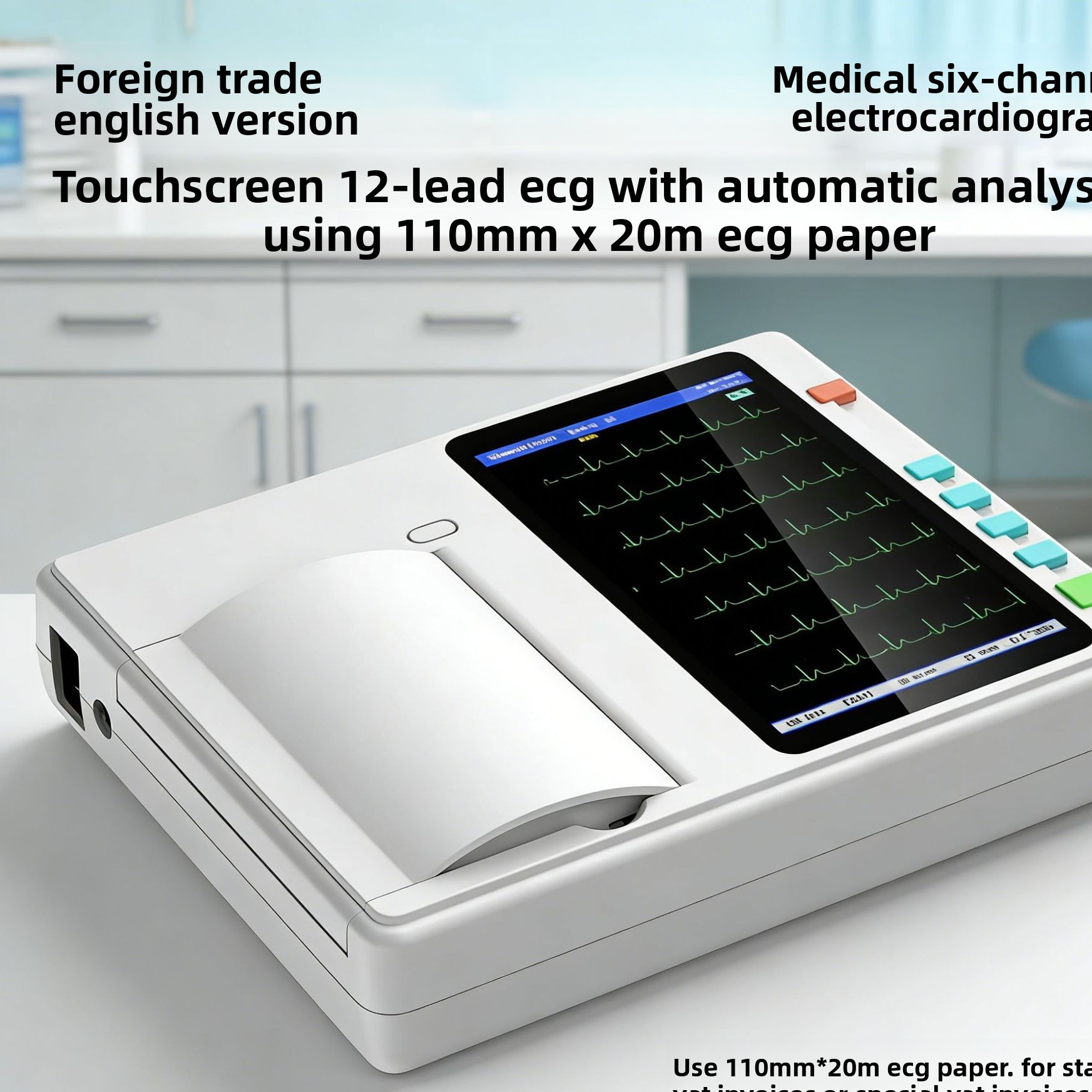 Medical Touch Screen Six-Channel Electrocardiograph