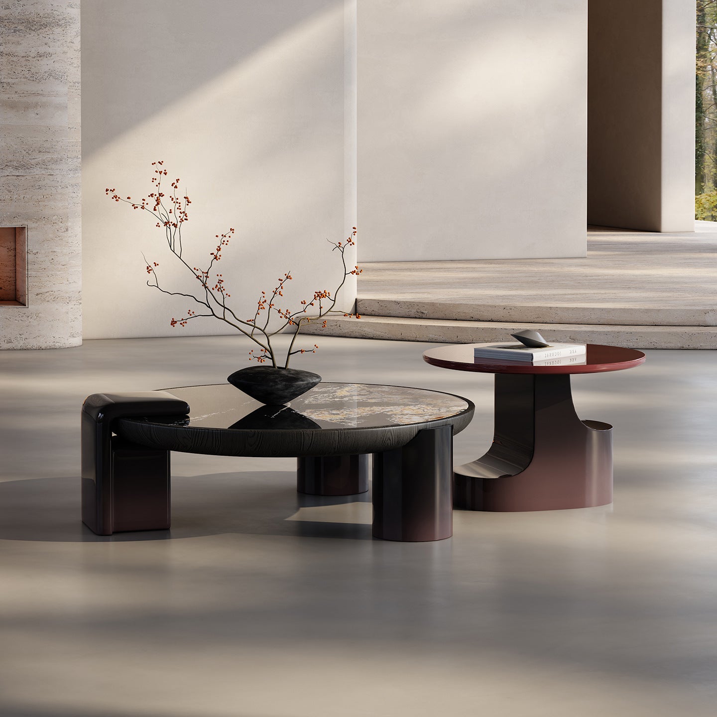 Italian Minimalist Slate Coffee Table 3