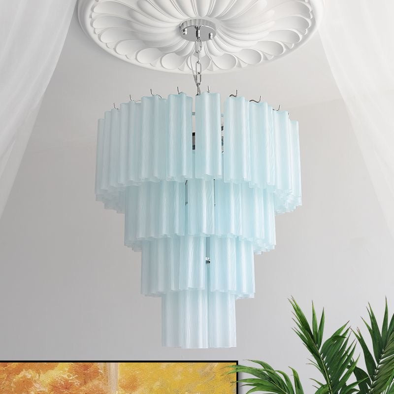 French Style Modern Chandelier with Glass Shade 3