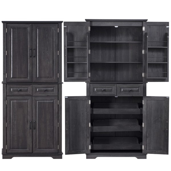 Farmhouse-style embossed textured storage cabinet 4