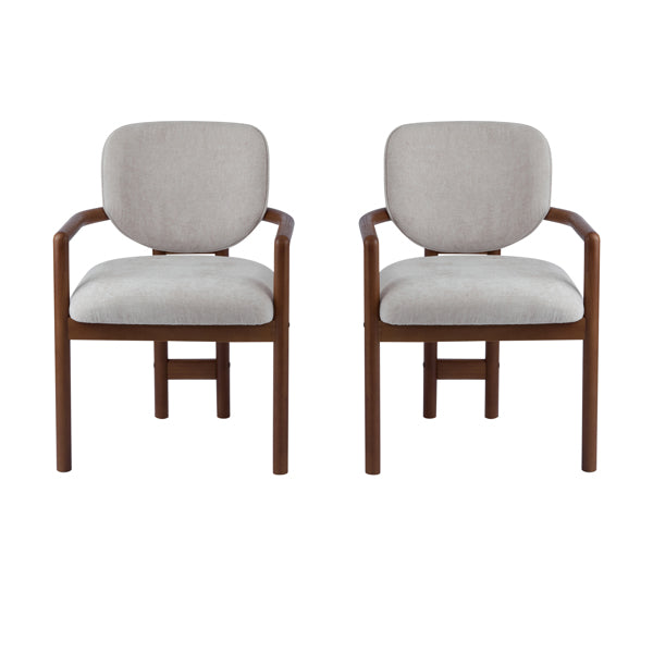 Dining Chairs Set of 2 Upholstered Arm Chairs