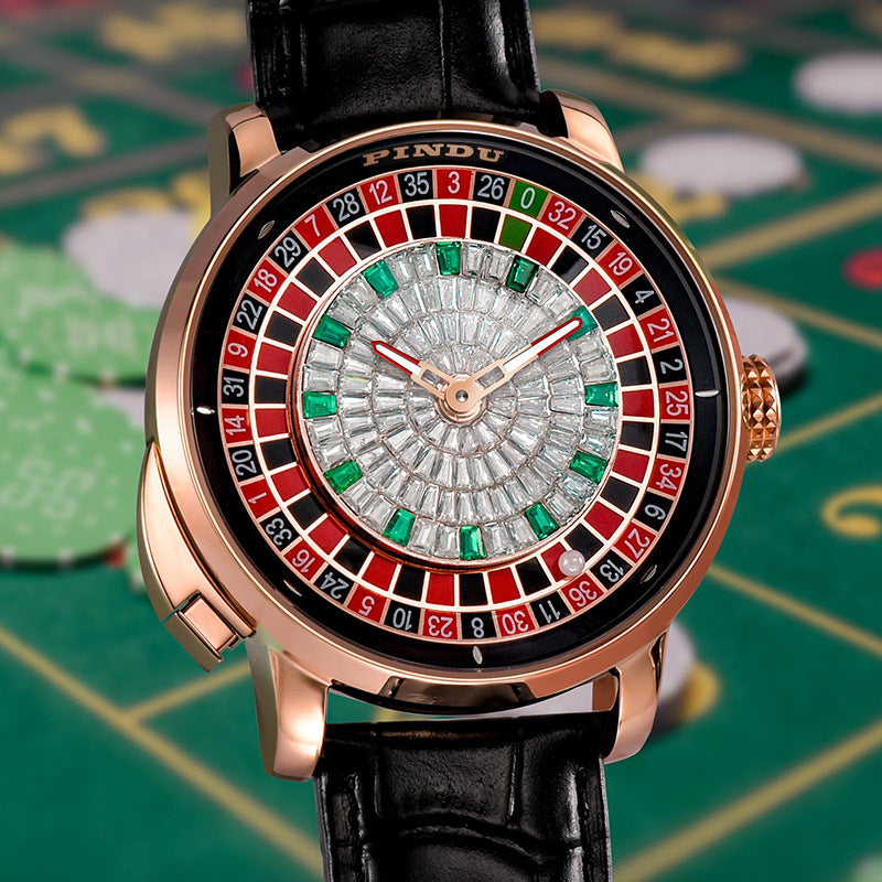 Automatic Mechanical Watch with Diamond Dial