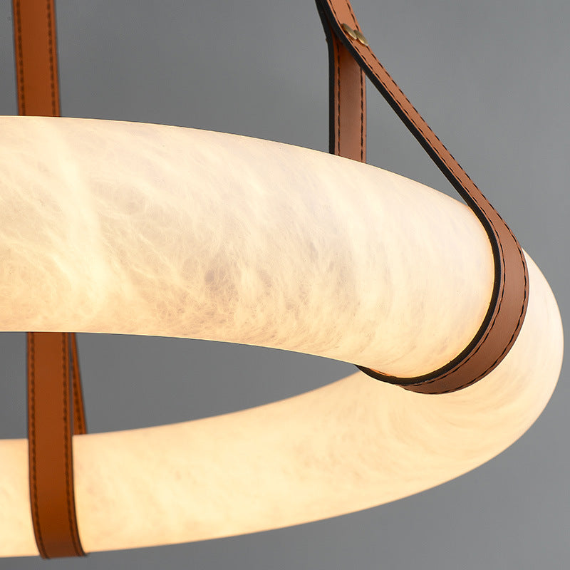 Modern Marble Effect LED Chandelier with Remote Control 4